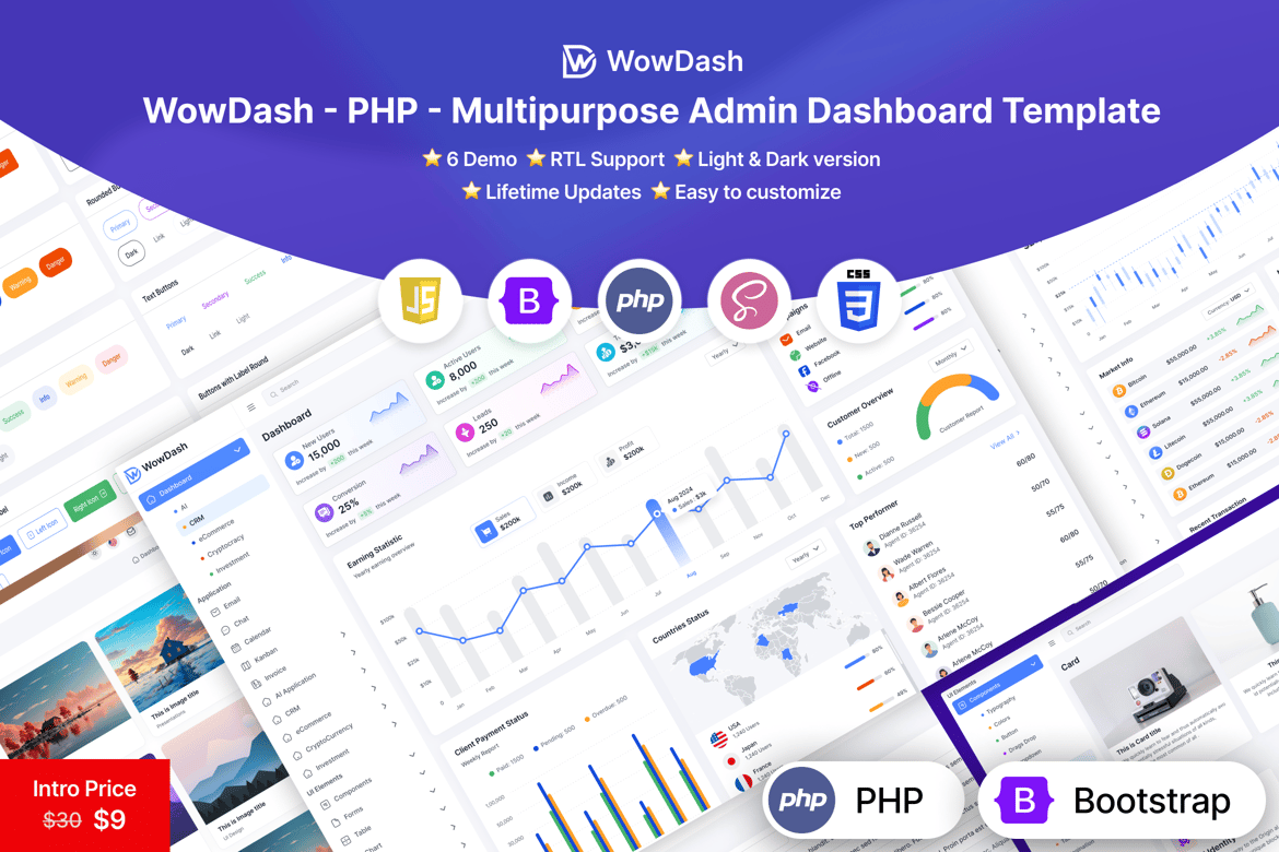 WowDash - Template Admin PHP Serbaguna yang Modern dan Responsif