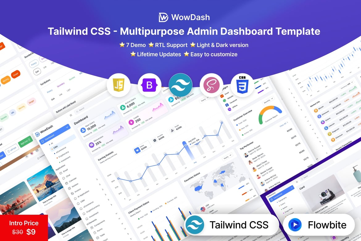 WowDash – Template Dashboard Admin Tailwind CSS yang Kuat dan Fleksibel