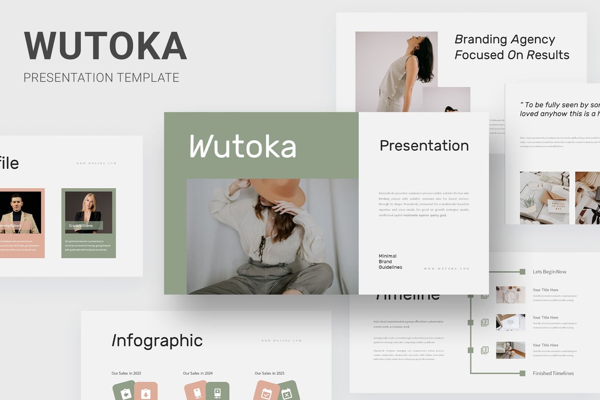 Wutoka - Template Presentasi Brand Minimalis untuk PowerPoint