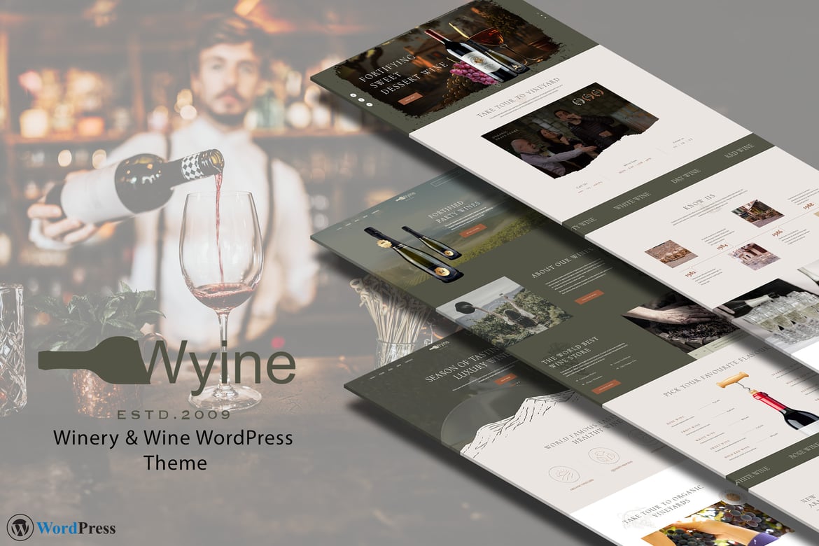 Wyine - Tema WordPress Toko Anggur Responsif yang Menarik