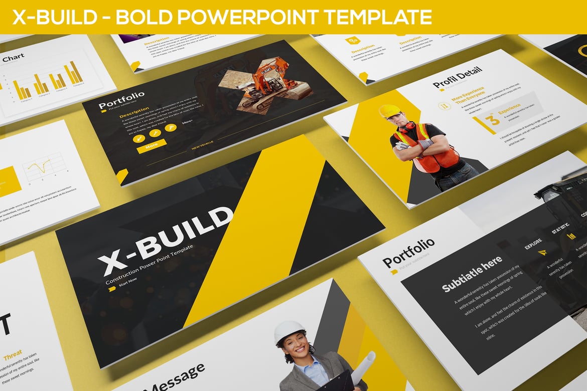 X-Build - Template Powerpoint Modern dan Dinamis