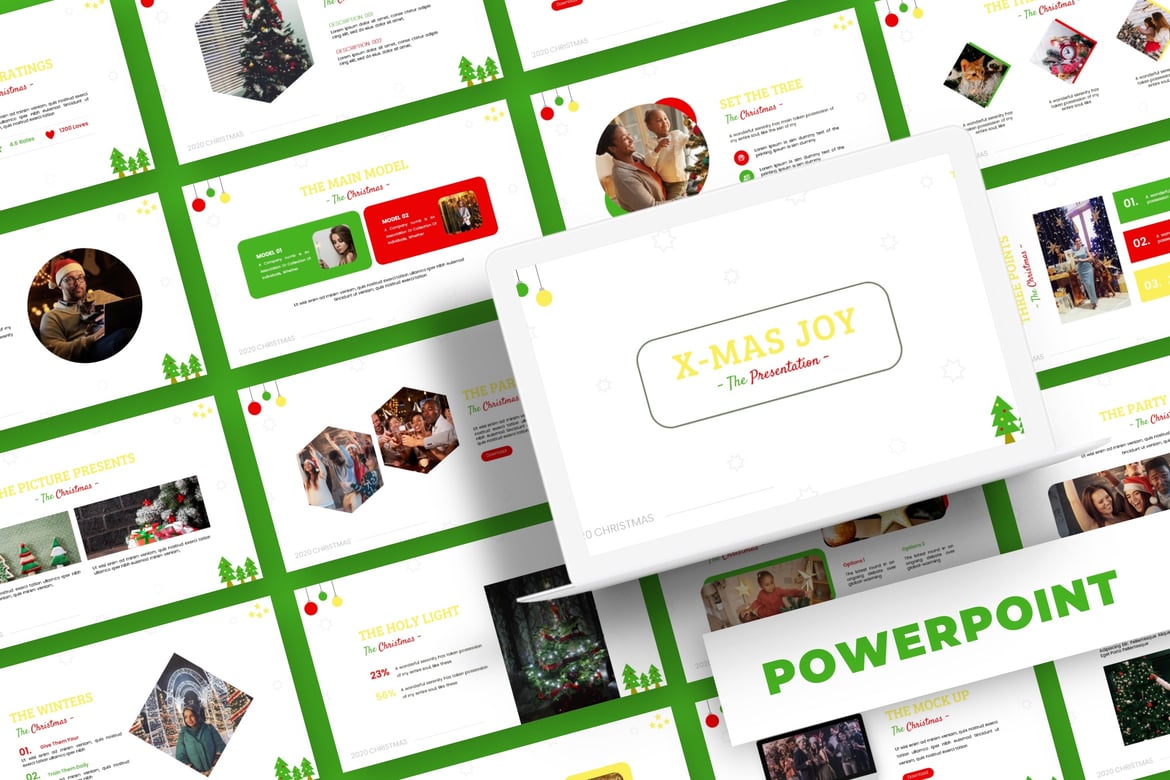Template Presentasi X-Mas Joy - Powerpoint Menarik