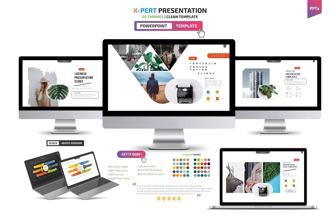 Template Presentasi PowerPoint X-Pert yang Profesional dan Menarik