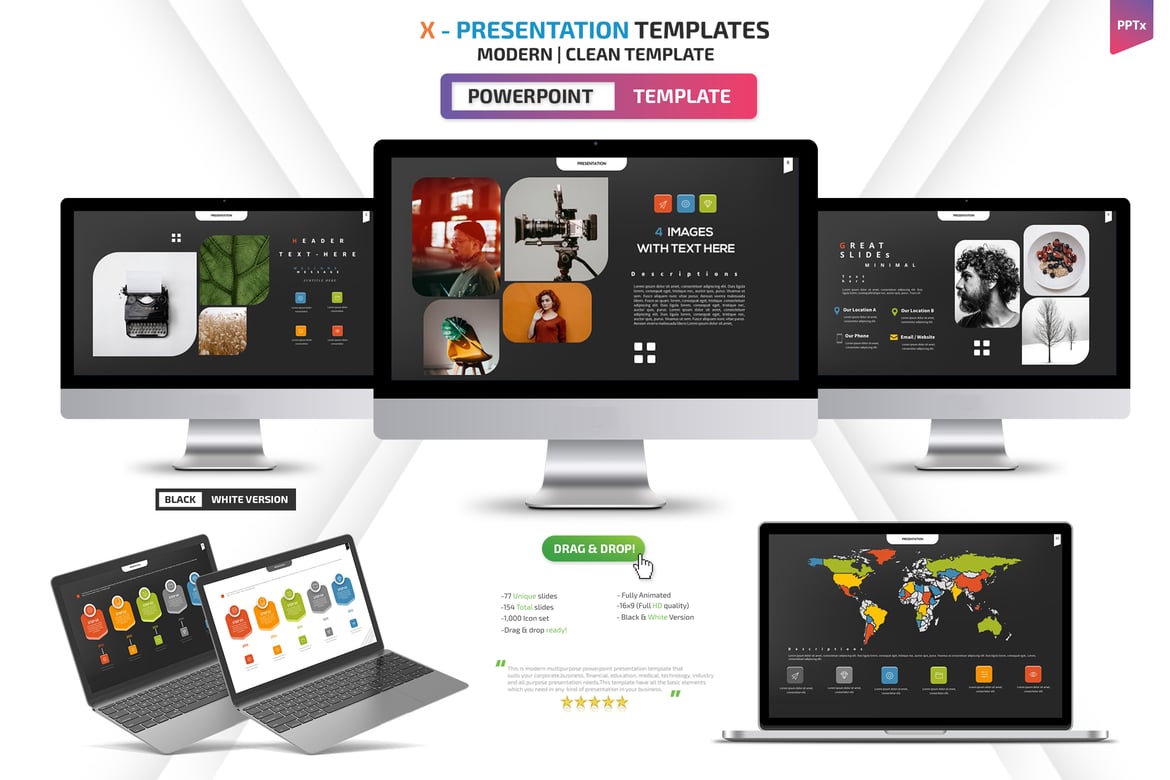 Template Presentasi PowerPoint X yang Menarik dan Profesional