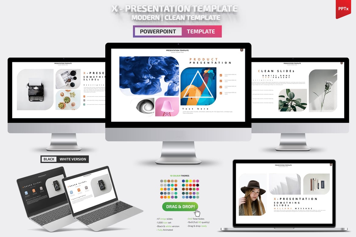 Template Presentasi PowerPoint X yang Menarik dan Profesional
