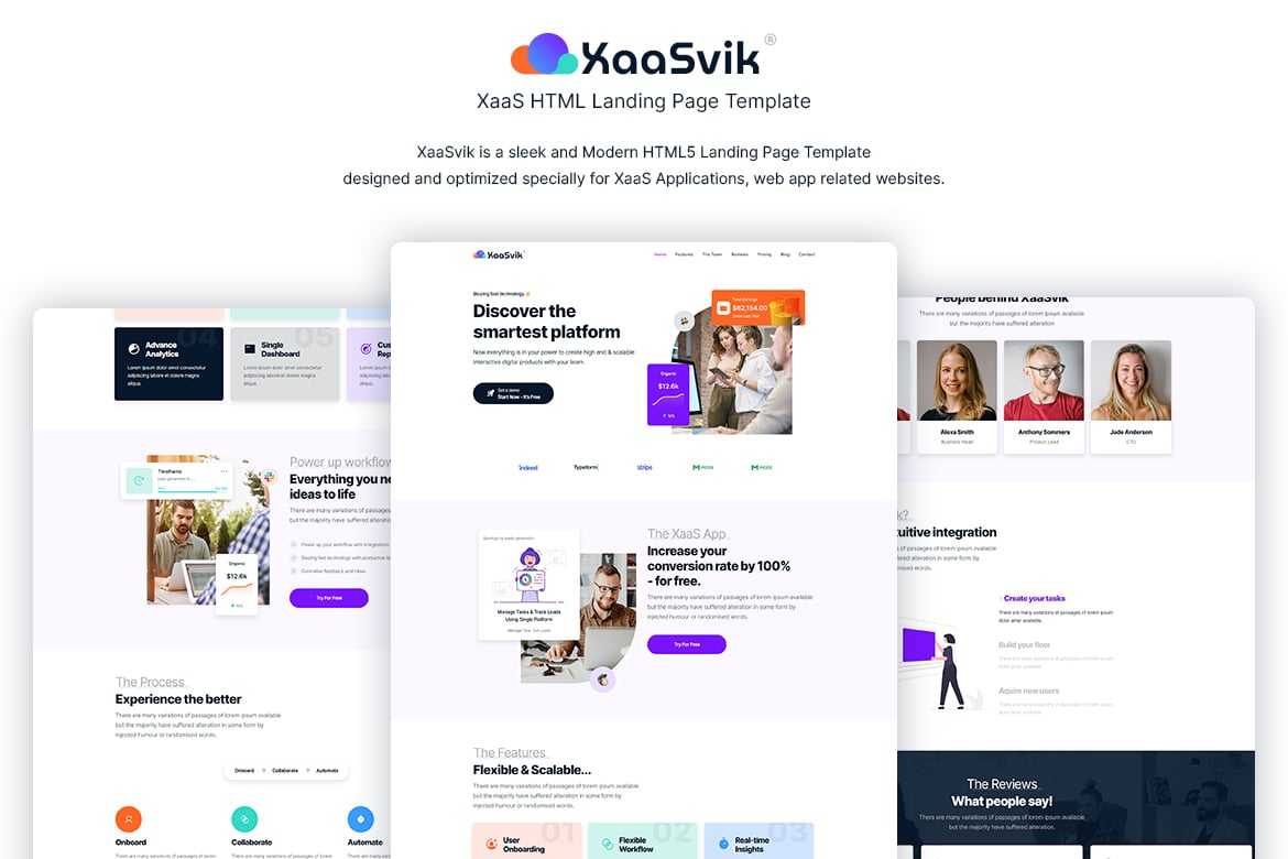 Template Website HTML Landing Page XaaSvik yang Modern dan Responsif