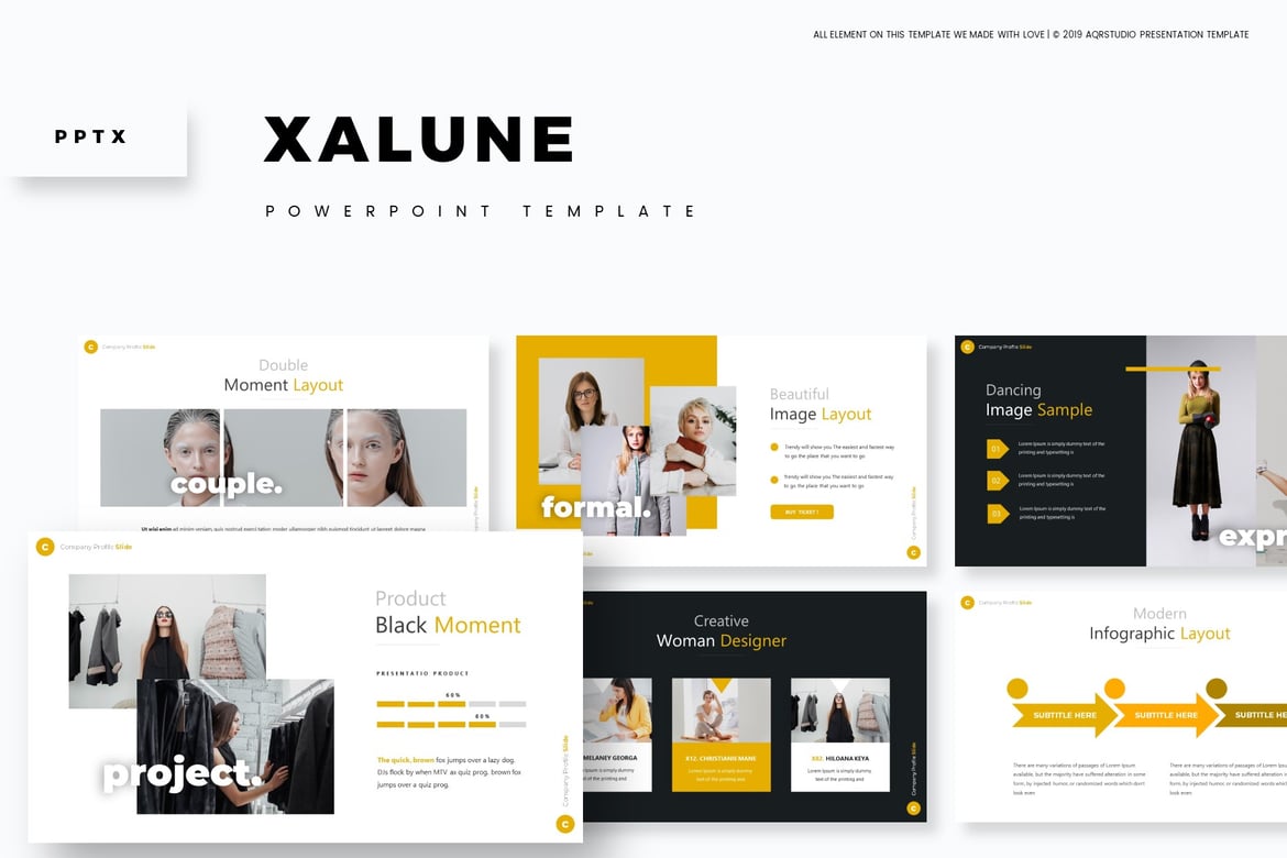 Xalune - Template Presentasi PowerPoint Menarik