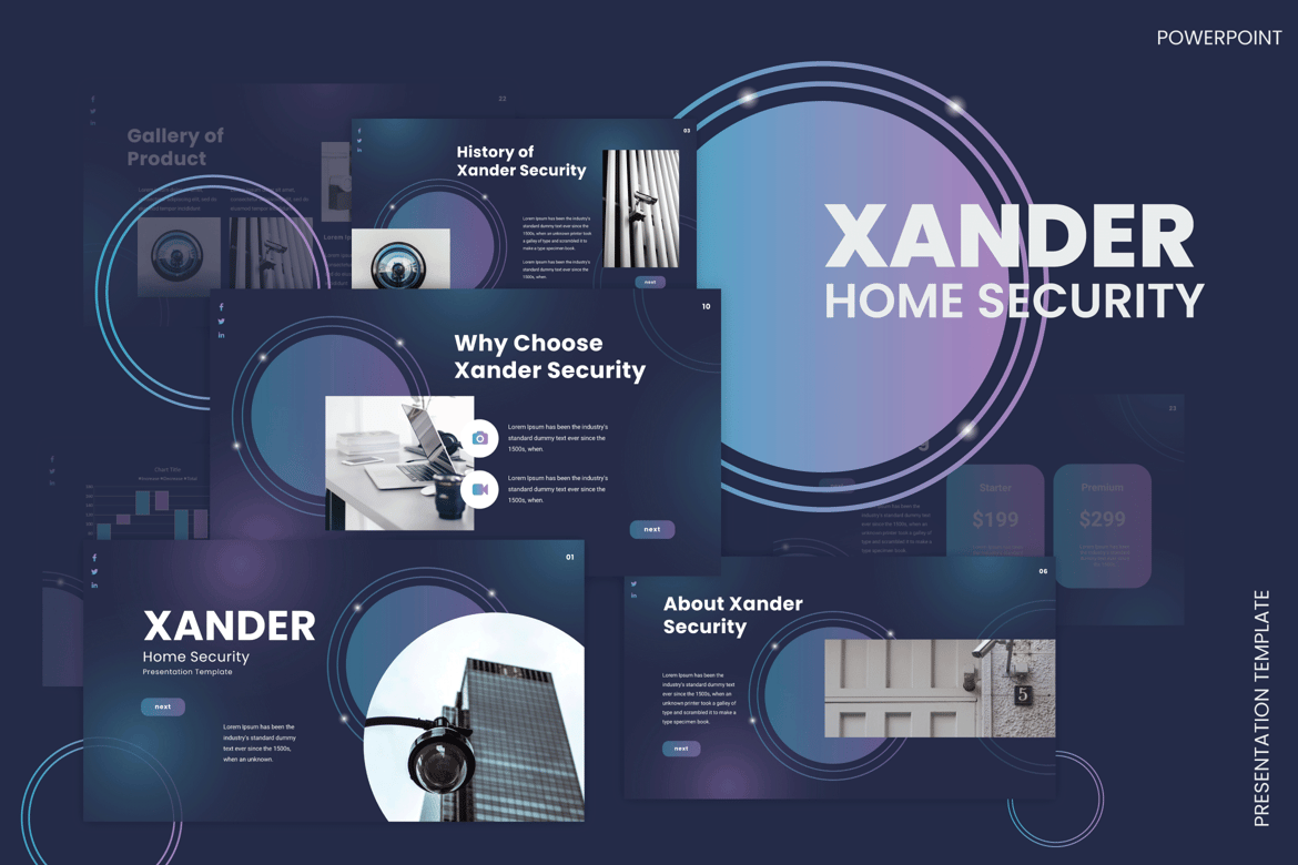 Template Presentasi Keamanan Rumah Xander yang Modern dan Menarik