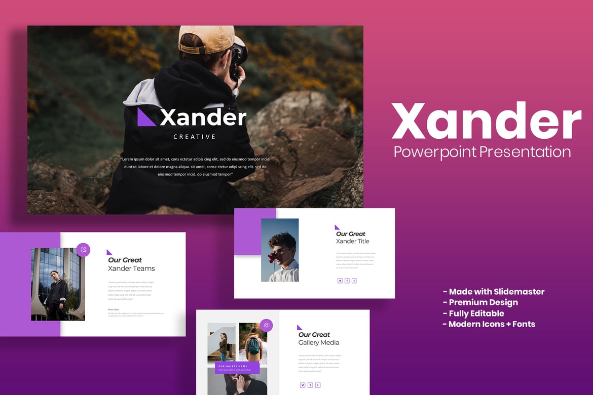 Xander - Template Powerpoint Serbaguna untuk Presentasi Menarik