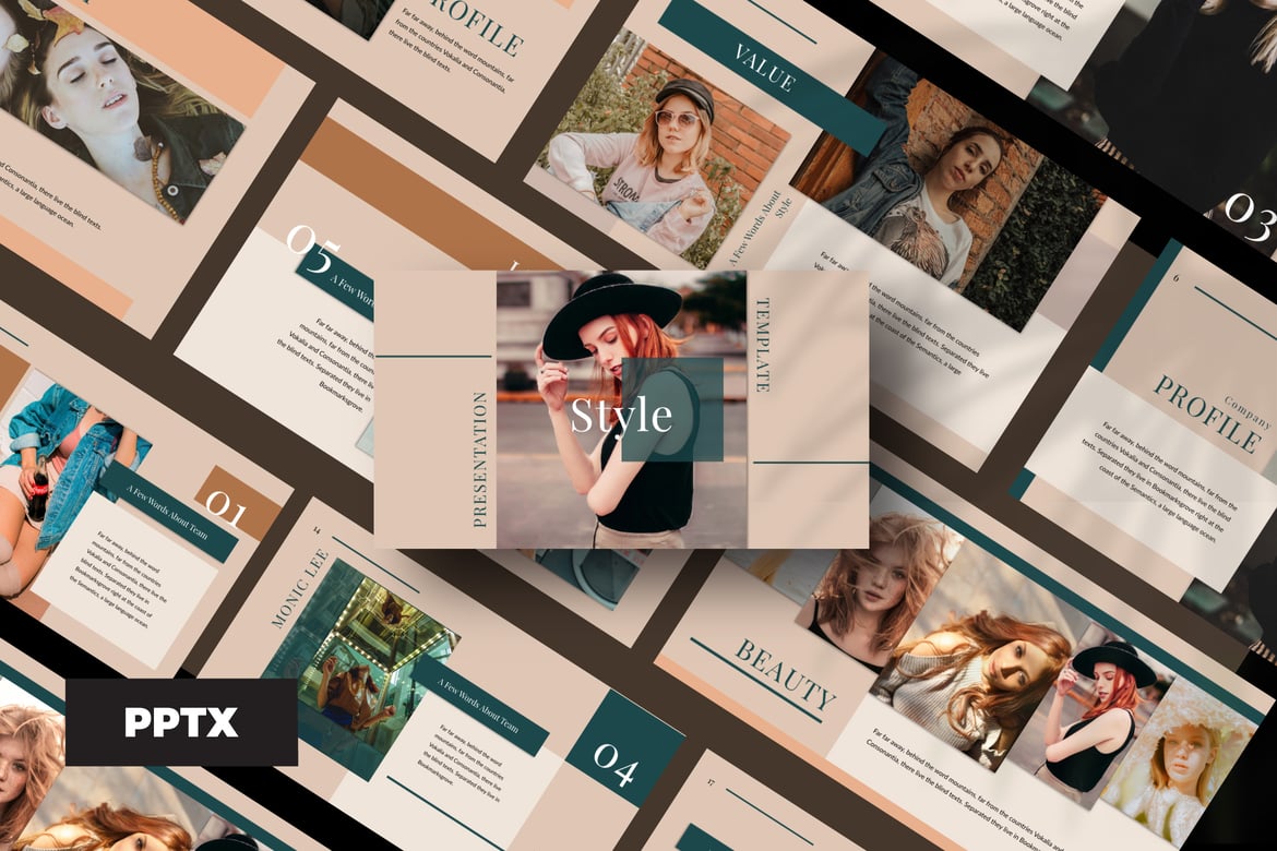 Template PowerPoint Xanthopsia - Desain Kreatif Serbaguna