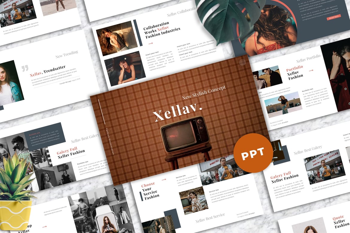 Xellav - Template Powerpoint Fashion yang Menarik dan Profesional