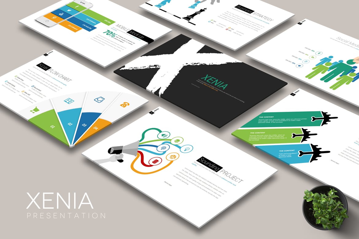 Template Powerpoint XENIA: Solusi Presentasi Kreatif Anda
