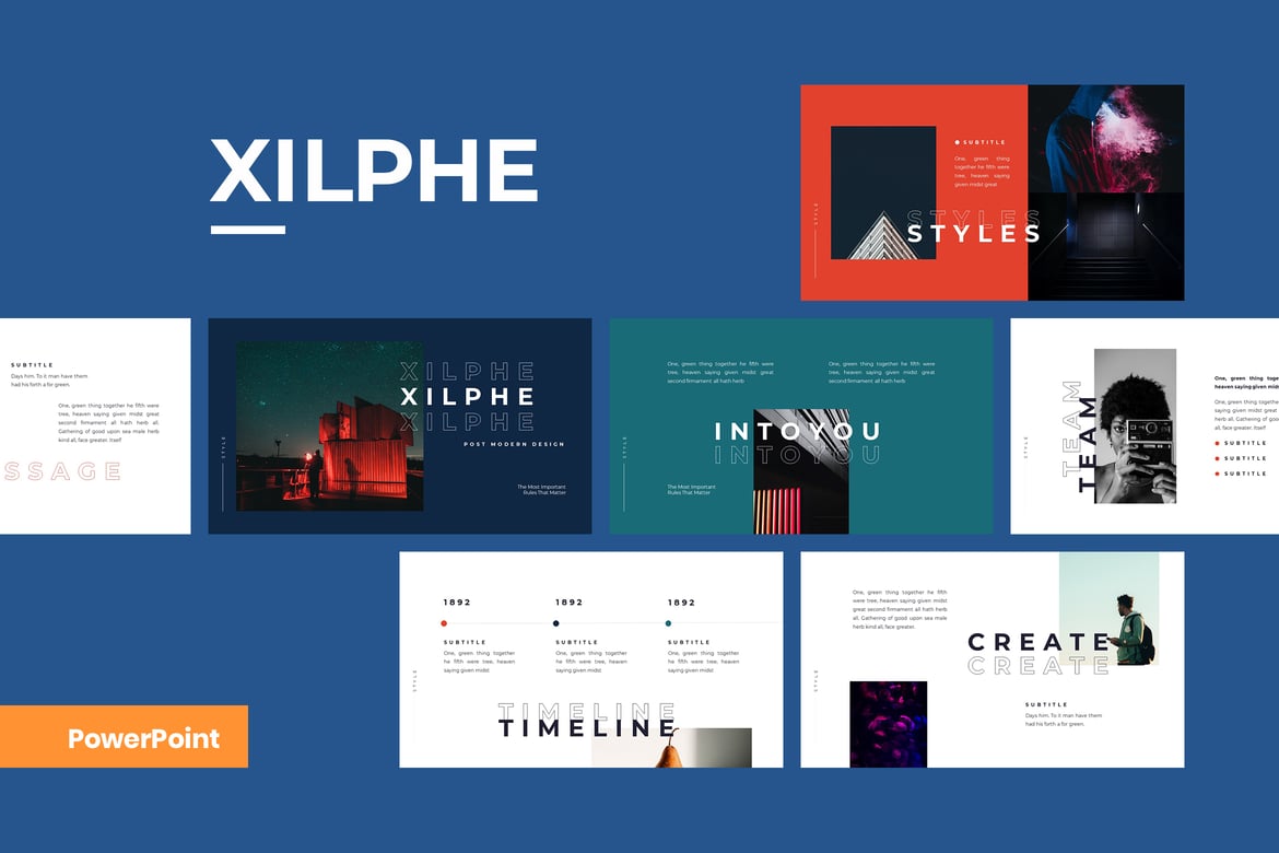 Template Presentasi PowerPoint Modern Xilphe yang Serbaguna