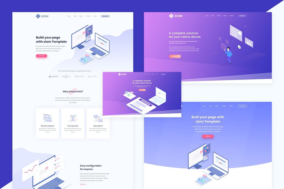 XIOM – Template Website Modern untuk SaaS, Software, dan Startup