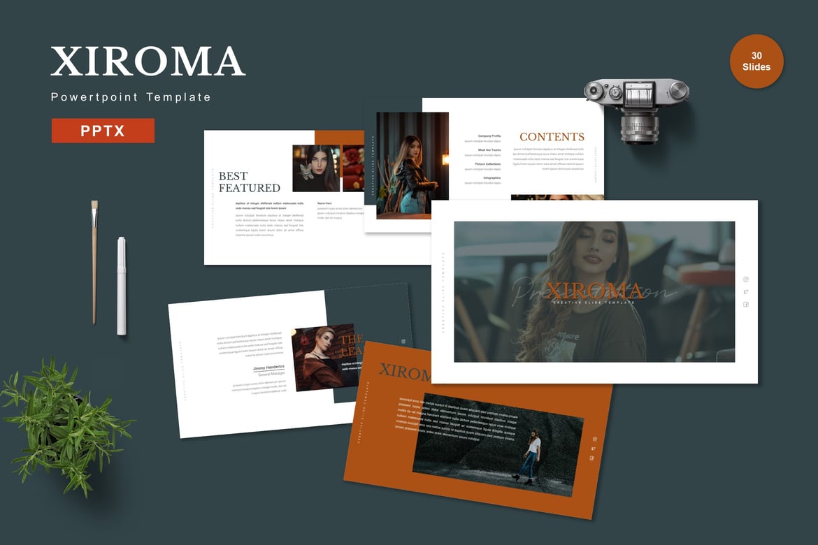 Template PowerPoint Xiroma - Solusi Presentasi Profesional Anda
