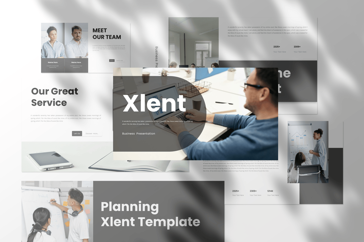 Template Presentasi Bisnis Xlent - PowerPoint yang Menarik