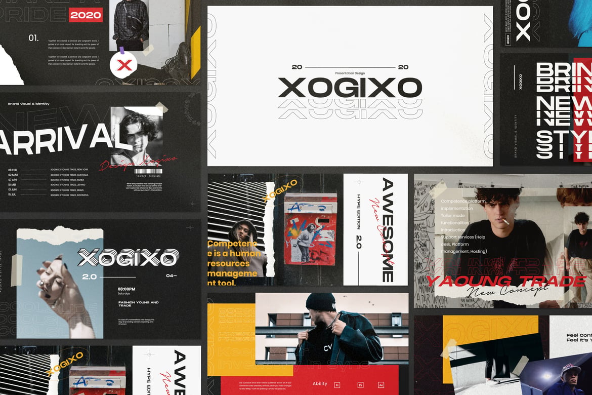 XOGIXO - Template Powerpoint Kreatif untuk Presentasi Urban