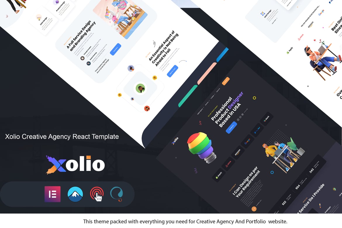 Xolio - Template Website Kreatif untuk Agensi dan Portofolio