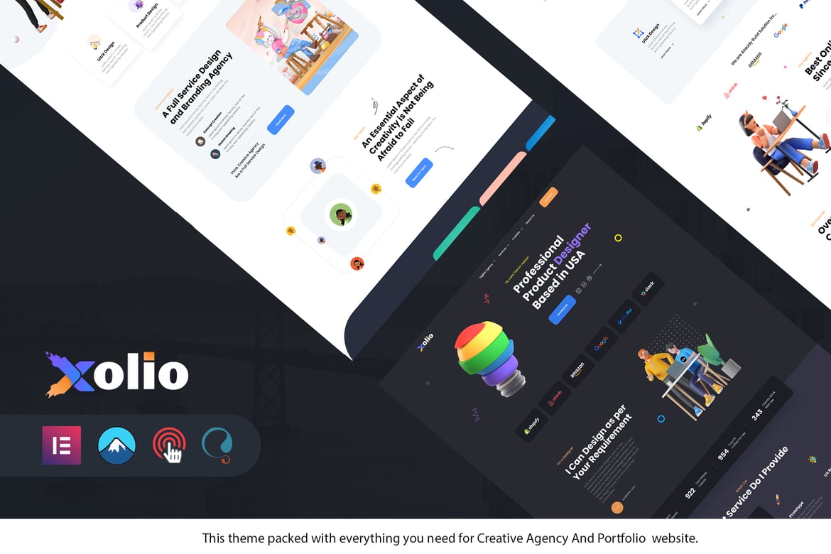 Xolio - Tema WordPress Kreatif untuk Agensi dan Portofolio