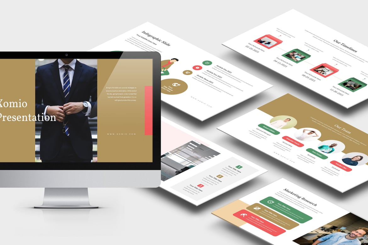 Xomio: Template PowerPoint Laporan Bisnis yang Menarik