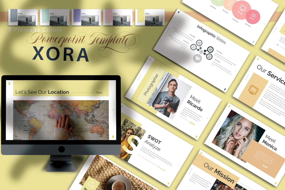 XORA - Template Powerpoint Kreatif dan Minimalis