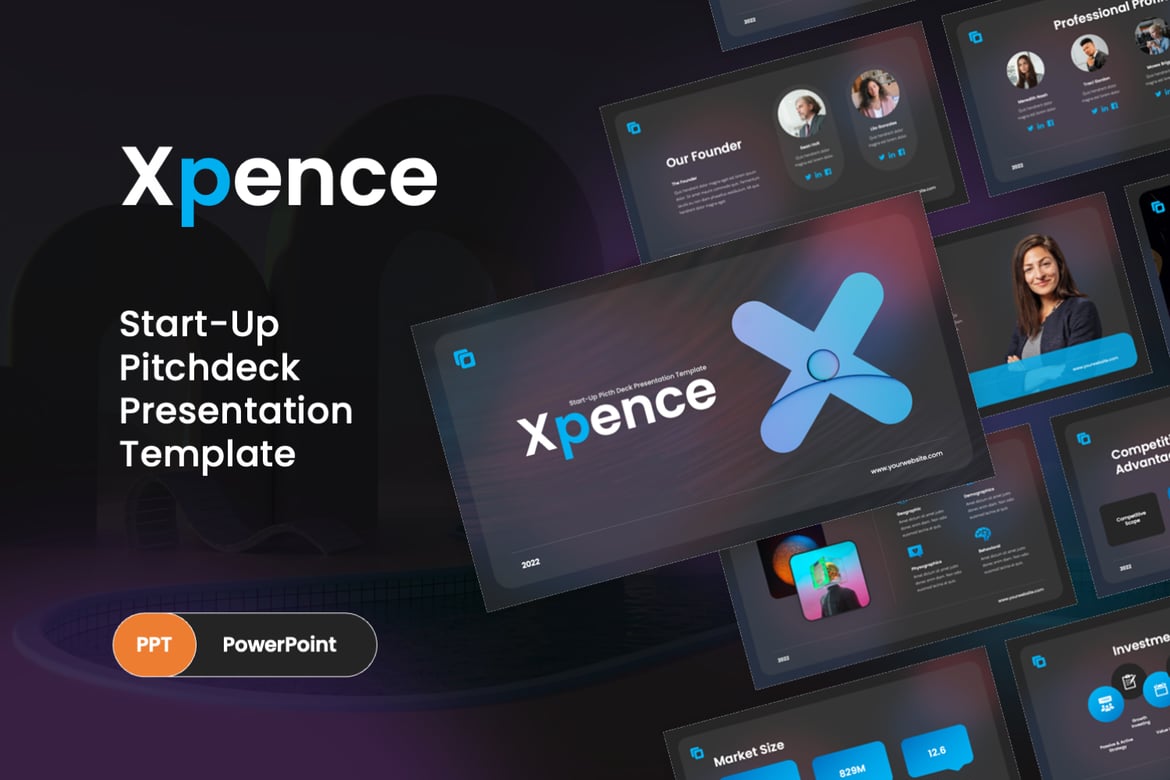 Xpence - Template PowerPoint Kreatif untuk Start-Up Anda