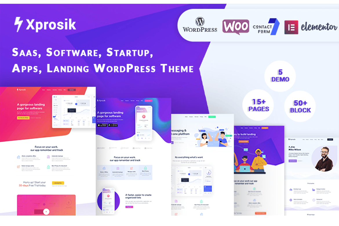 Xprosik – Template Website Landing Page untuk Aplikasi SaaS yang Menarik