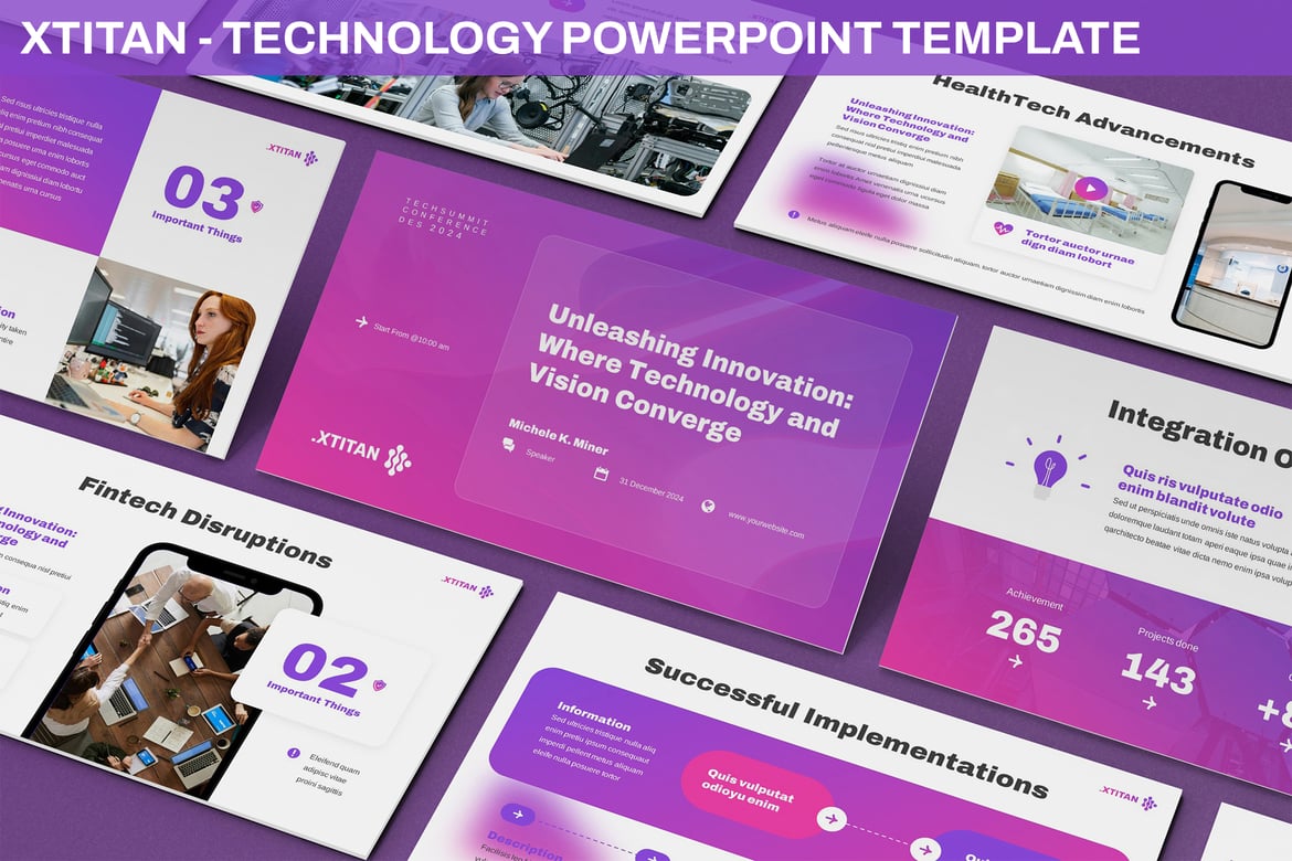 Xtitan - Template Powerpoint Teknologi Modern