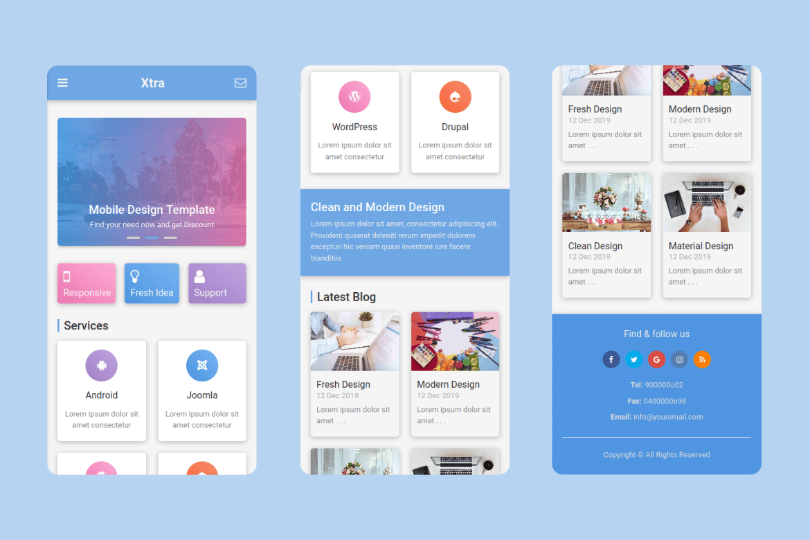 Xtra | Template Website Mobile Kreatif dan Modern