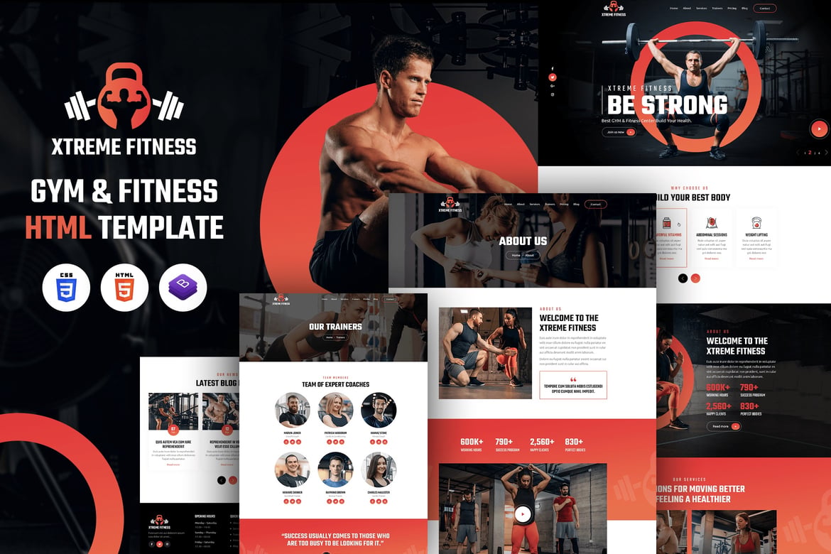 Template Website Xtreme Fitness untuk GYM dan Pusat Kebugaran