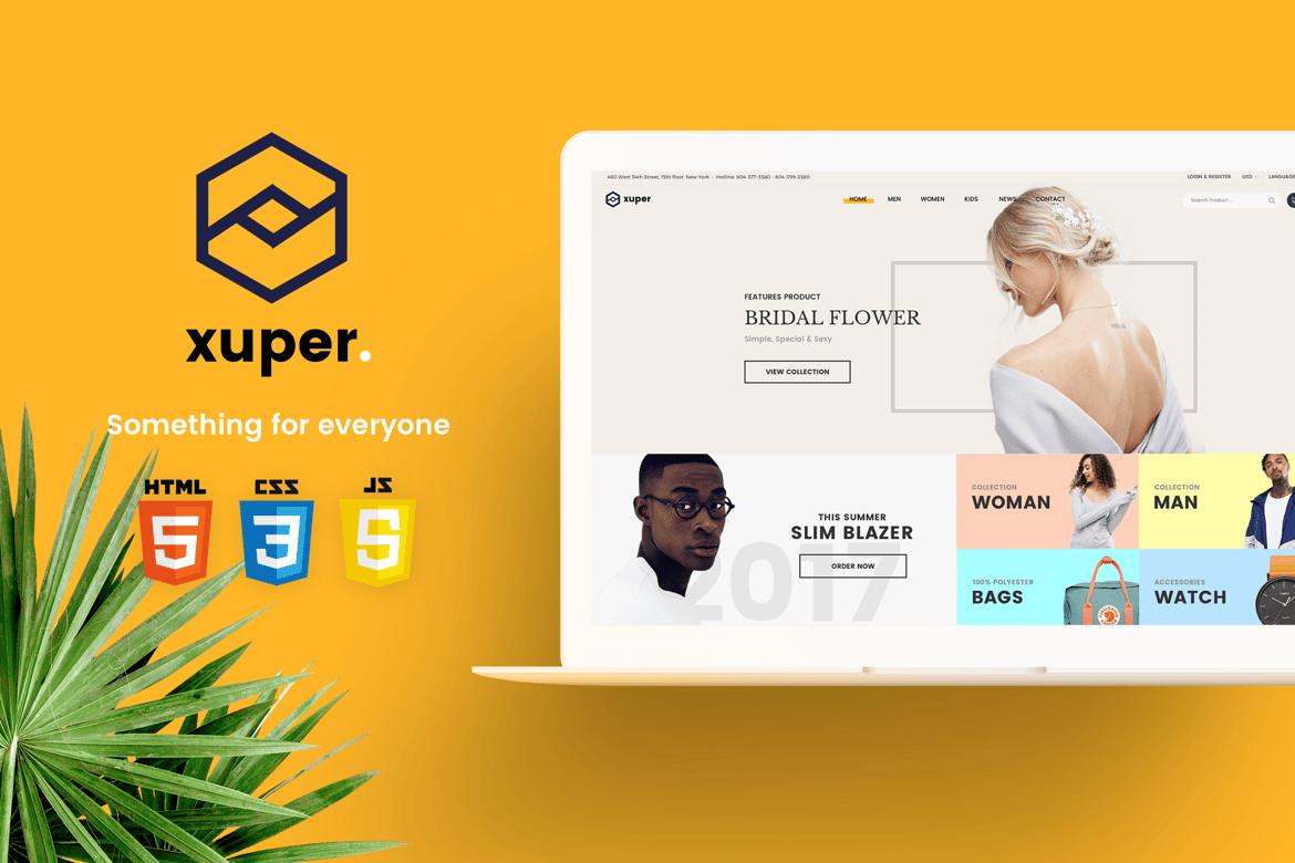 Xuper - Template Website eCommerce Stylish dan Responsif