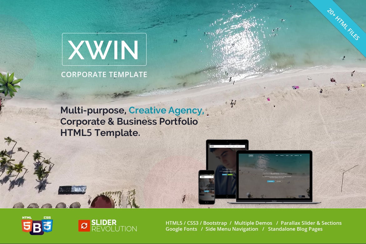 Xwin - Template Website Bisnis Korporat HTML5 yang Responsif