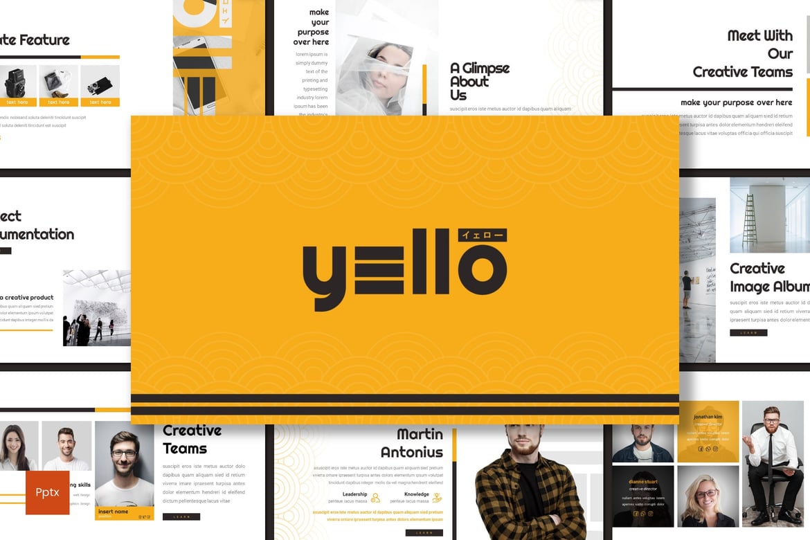 Yello - Template Presentasi PowerPoint Kreatif dan Minimalis