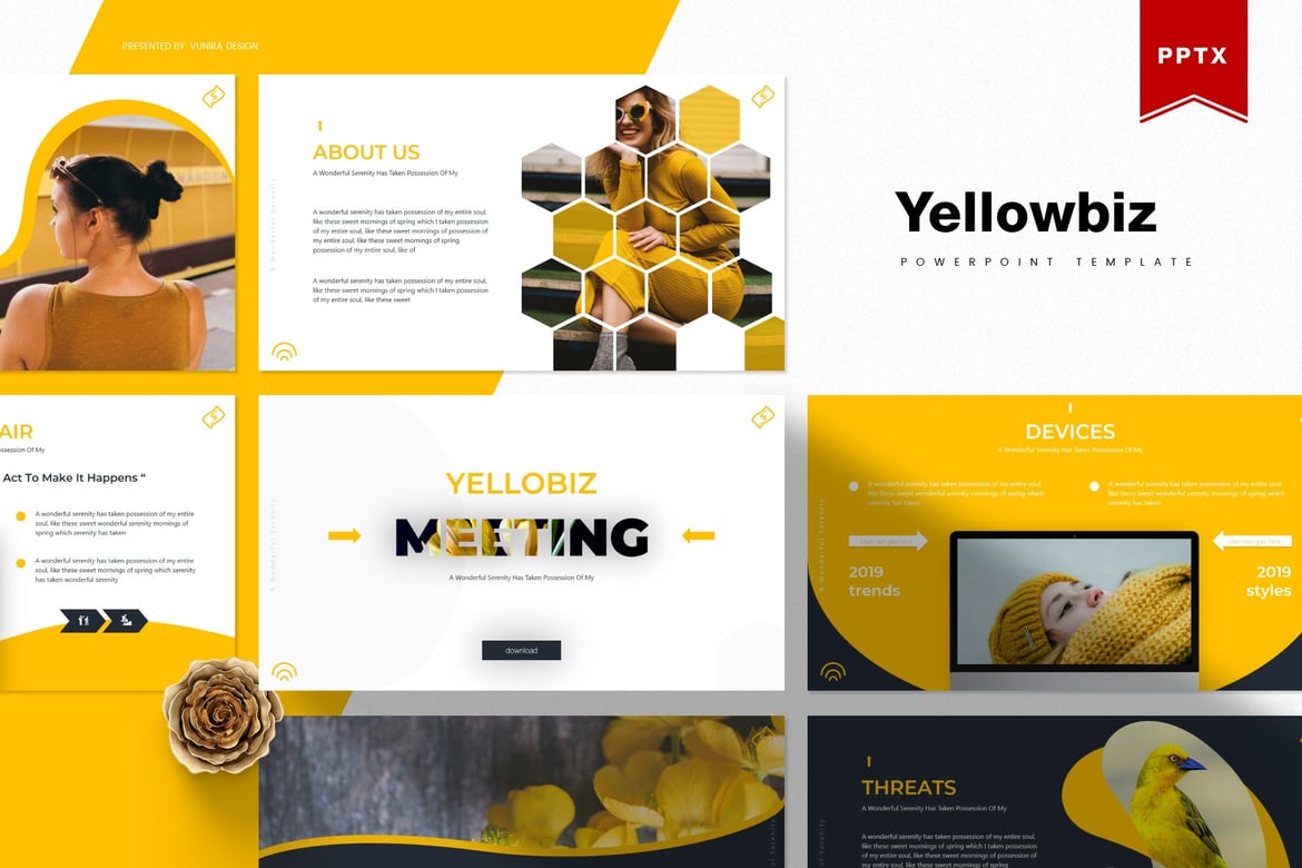 Template Presentasi Powerpoint Yellowbiz - Solusi Kreatif untuk Bisnis Anda