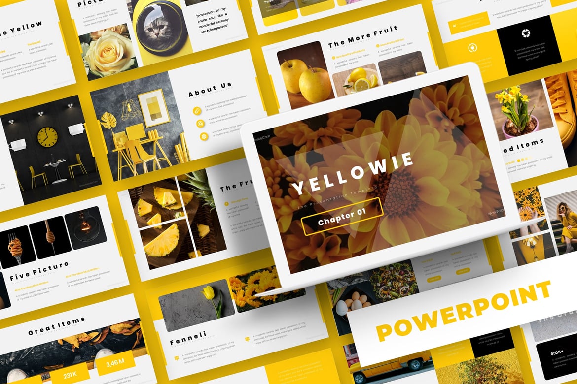 Template Powerpoint Yellowie - Solusi Presentasi Kreatif Anda