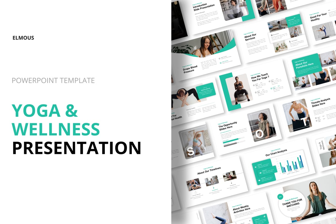 Template Powerpoint Yoga & Kesehatan yang Menarik dan Profesional