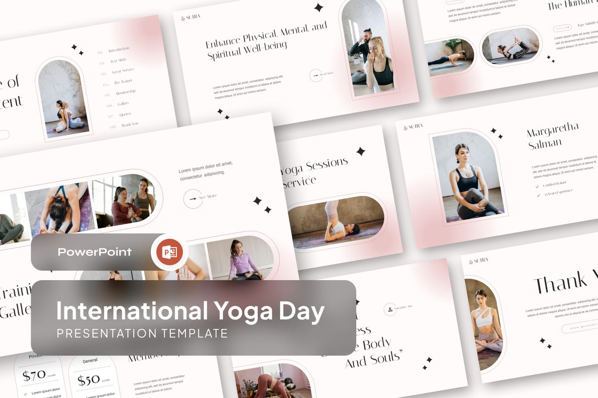 Template PowerPoint Presentasi Hari Yoga yang Menarik dan Profesional