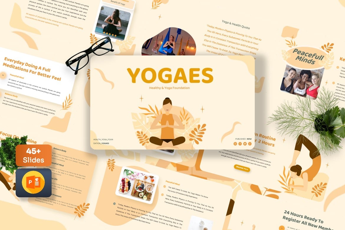 Yogaes - Template Powerpoint Yoga yang Menarik