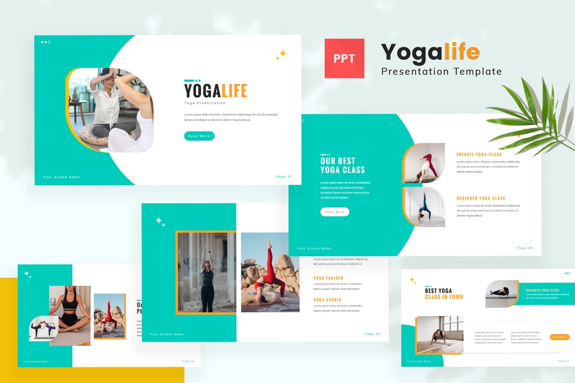 Template Powerpoint Yogalife - Presentasi Yoga yang Menarik dan Profesional