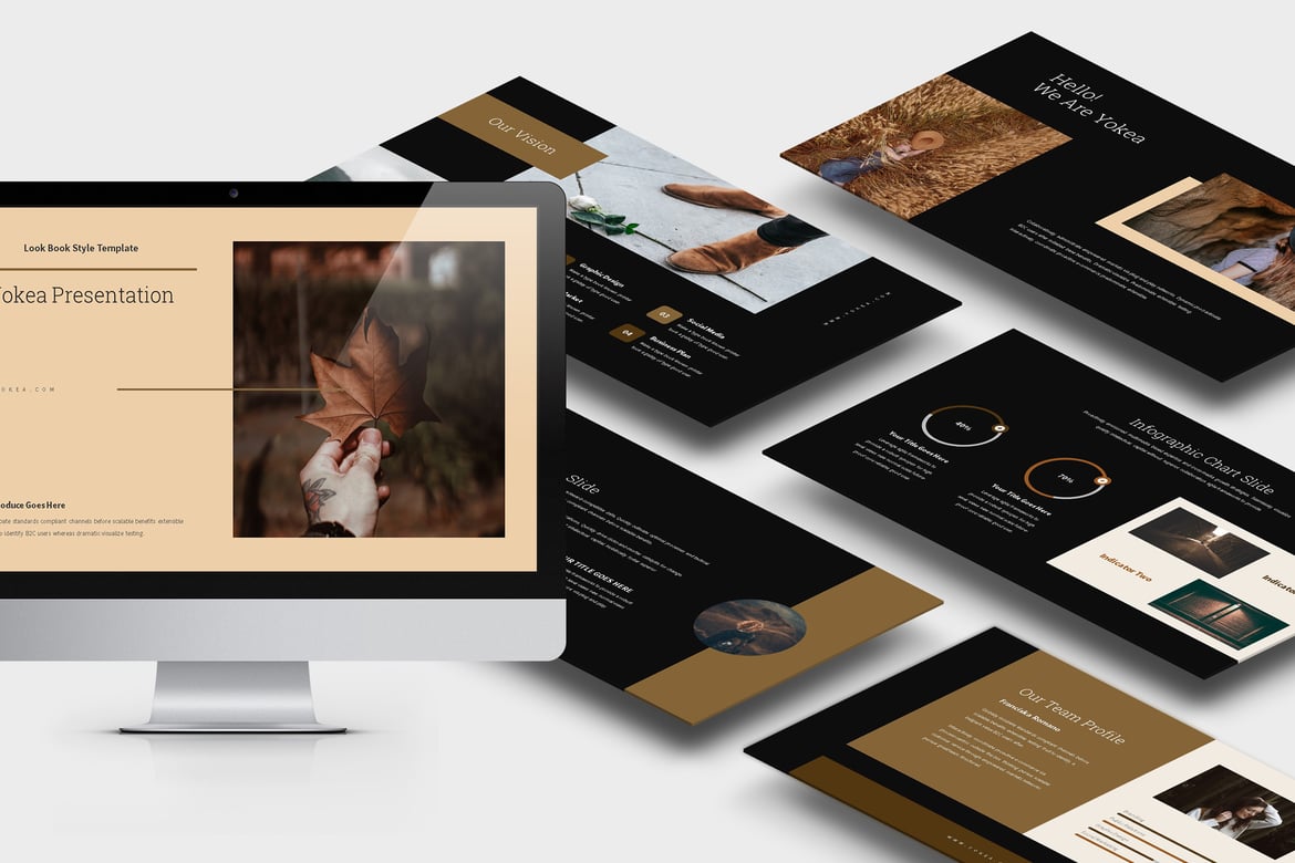 Yokea: Template Presentasi PowerPoint dengan Nuansa Cokelat yang Menarik