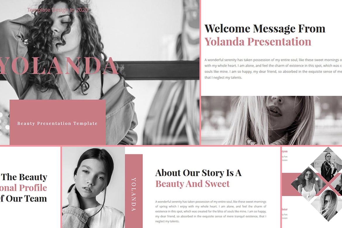 Yolanda – Template PowerPoint Kecantikan yang Menawan