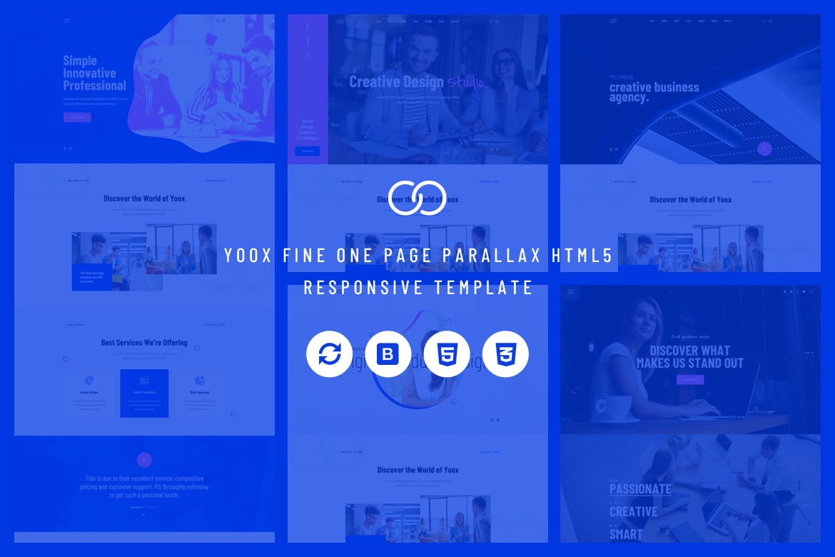 Yoox - Template Website HTML5 Parallax Satu Halaman yang Elegan