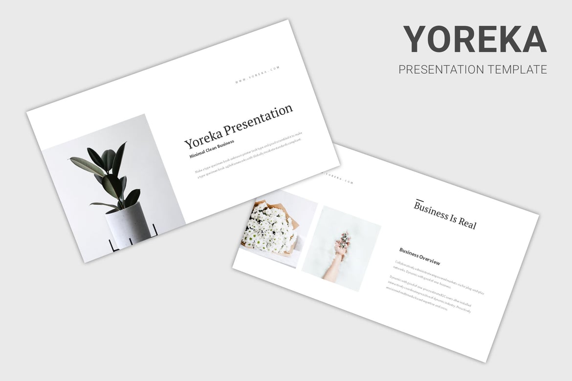 Yoreka - Template Presentasi PowerPoint dengan Desain Bersih dan Profesional