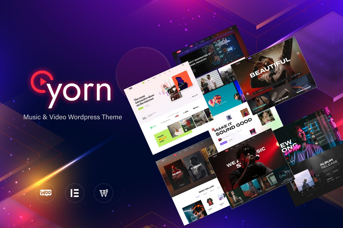 Yorn - Tema WordPress untuk Musik dan Video yang Menawan