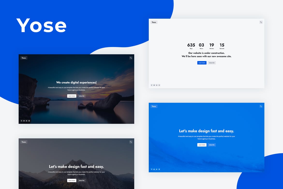 Yose - Template Website Coming Soon yang Responsif dan Modern