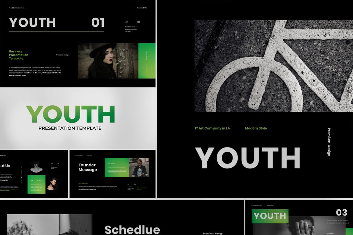 Template Presentasi Bisnis Youth - PowerPoint Kreatif untuk Semua Kebutuhan