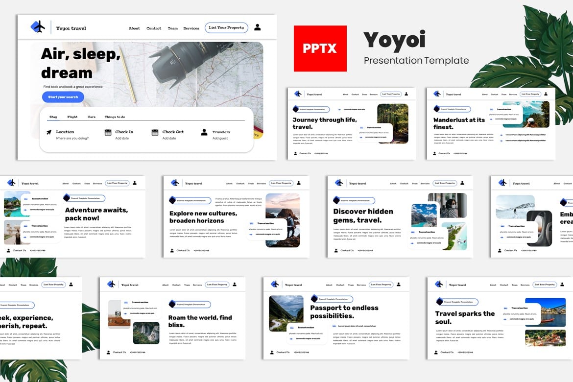 Template PowerPoint Yoyoi - Solusi Kreatif untuk Presentasi Perjalanan Anda