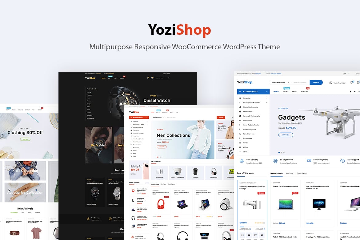Yozi - Tema WordPress Elektronik untuk eCommerce yang Modern dan Responsif