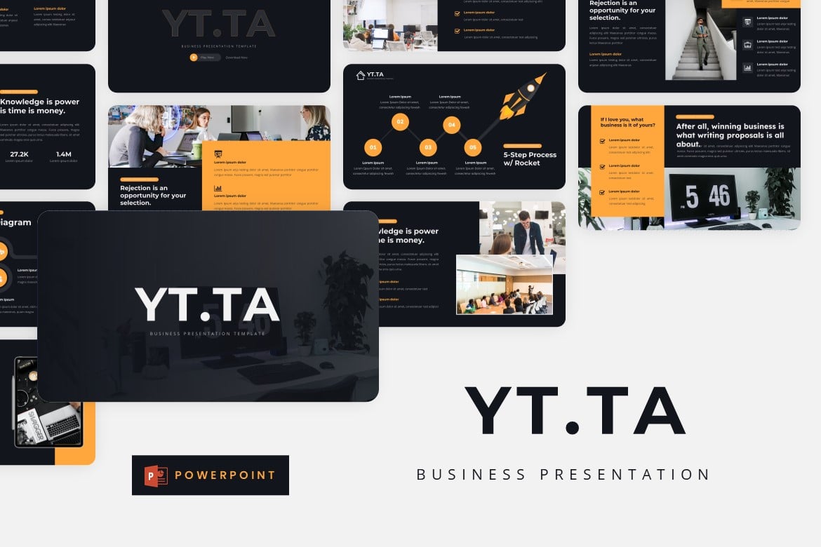 YT.TA - Template Powerpoint Bisnis Profesional dan Modern