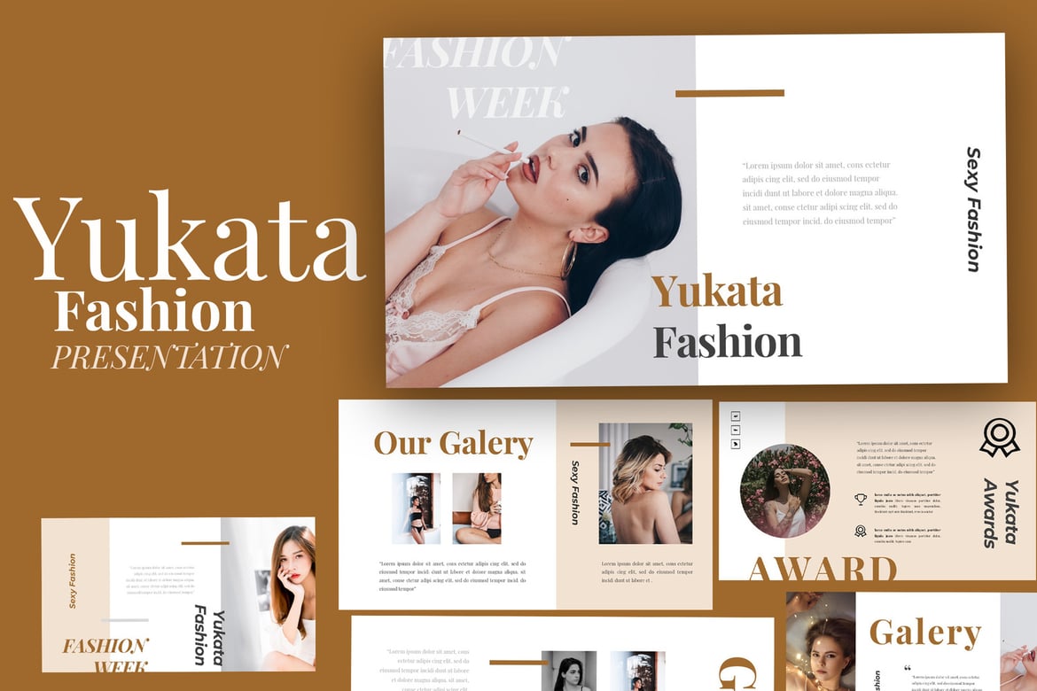 Template Presentasi Fashion Yukata Modern dan Kreatif